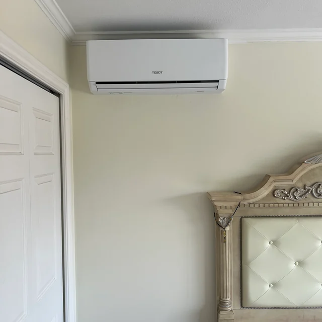 Bedroom indoor heat-pump unit in the Richmond four-bedroom TOSOT project